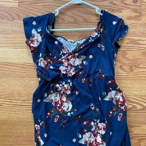 Pink blush maternity dress